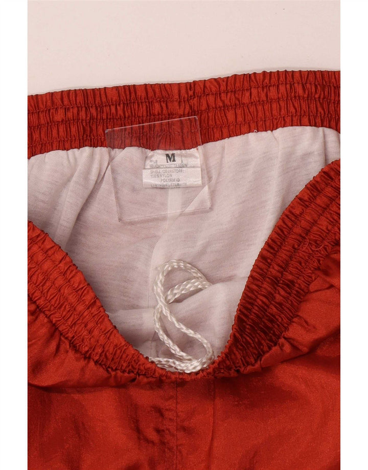 VINTAGE Mens Tracksuit Trousers Joggers Medium Orange Nylon