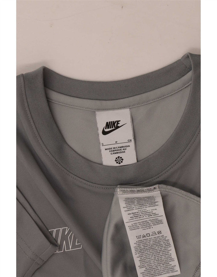 Nike Mens Graphic T-Shirt Top Small Grey Colourblock Polyester