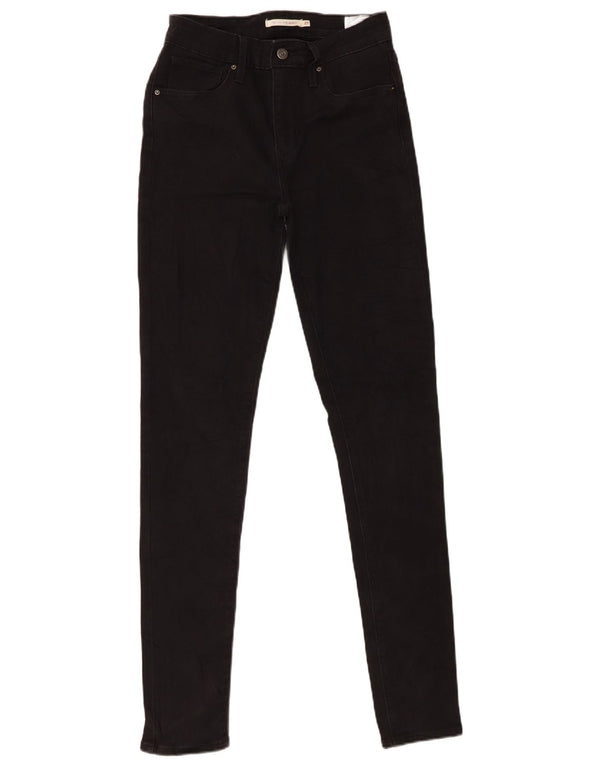 Levi's Womens 721 High Rise Skinny Jeans W27 L32 Black Cotton