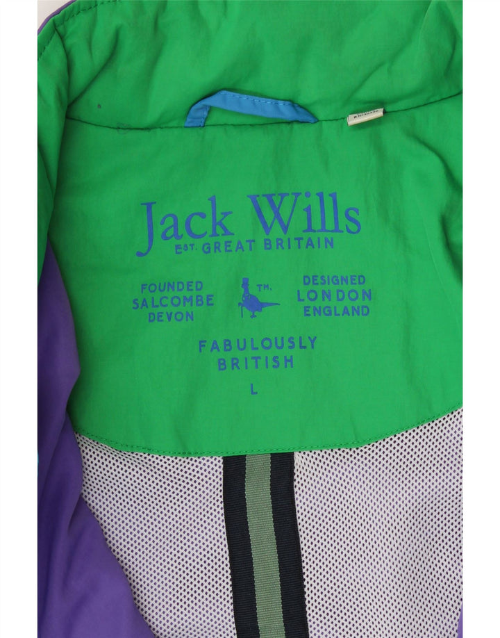 JACK WILLS Mens Rain Jacket UK 40 Large Multicoloured Colourblock Vintage Jack Wills and Second-Hand Jack Wills from Messina Hembry 