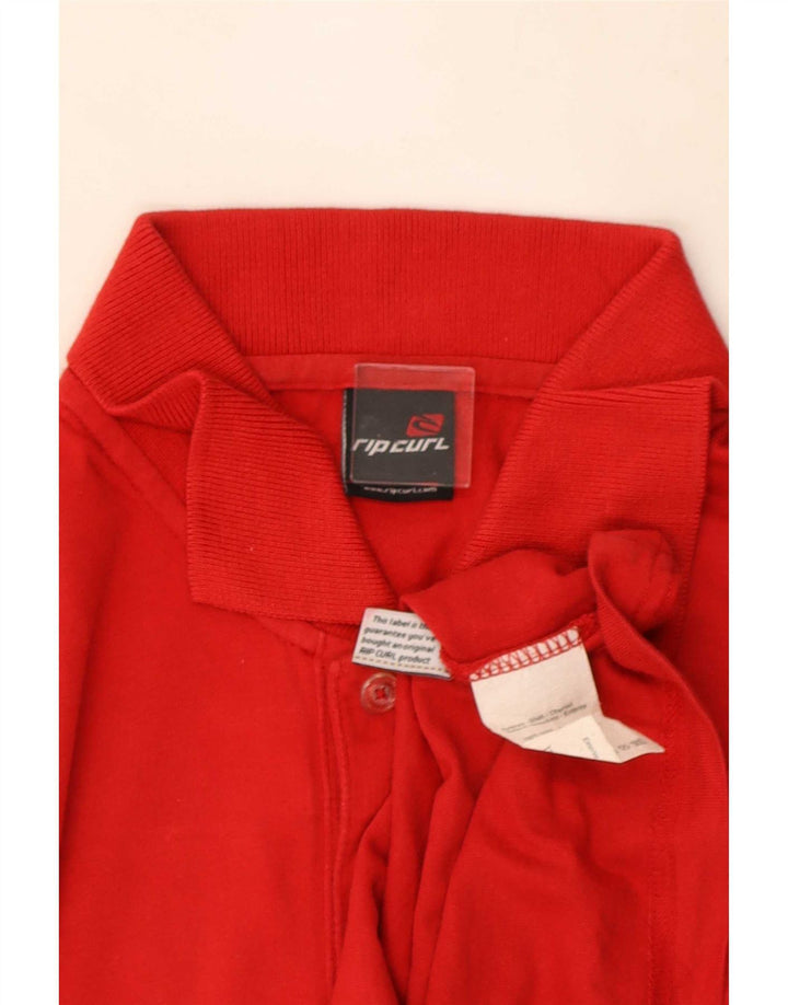 Rip Curl Mens Polo Shirt Small Red Cotton