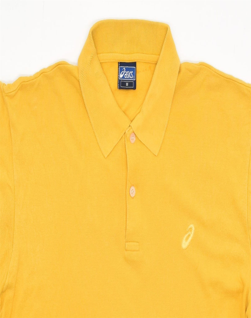 ASICS Mens Polo Shirt Medium Yellow Cotton | Vintage | Thrift | Second-Hand | Used Clothing | Messina Hembry 