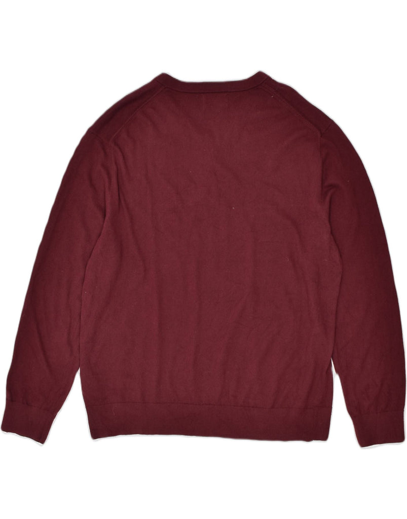 NAUTICA Mens Navtech V-Neck Jumper Sweater XL Burgundy | Vintage | Thrift | Second-Hand | Used Clothing | Messina Hembry 