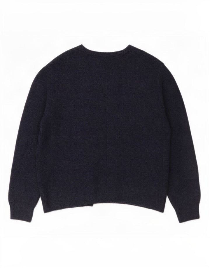 Fat Face Womens Oversized Open Cardigan Sweater UK 12 Medium Navy Blue