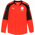 Puma Mens Graphic Top Long Sleeve Small Red Colourblock Polyester