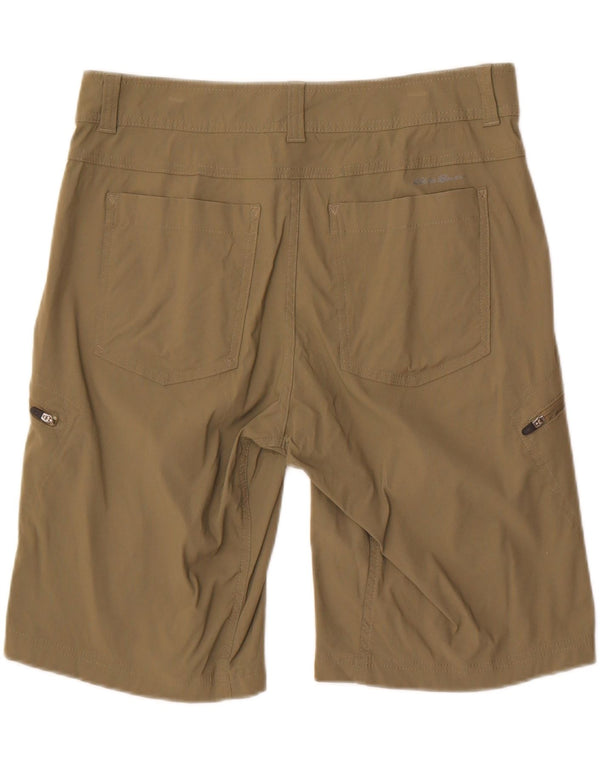 Eddie Bauer Mens Cargo Shorts W34 Large  Khaki Nylon