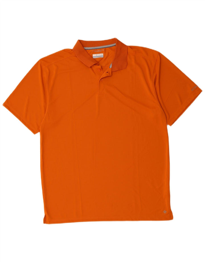 Columbia Mens Omni-Shade Polo Shirt XL Orange Polyester