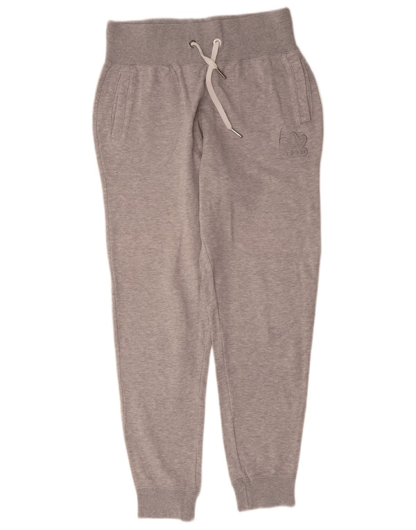 Adidas Womens Tracksuit Trousers Joggers UK 12 Medium Grey Cotton