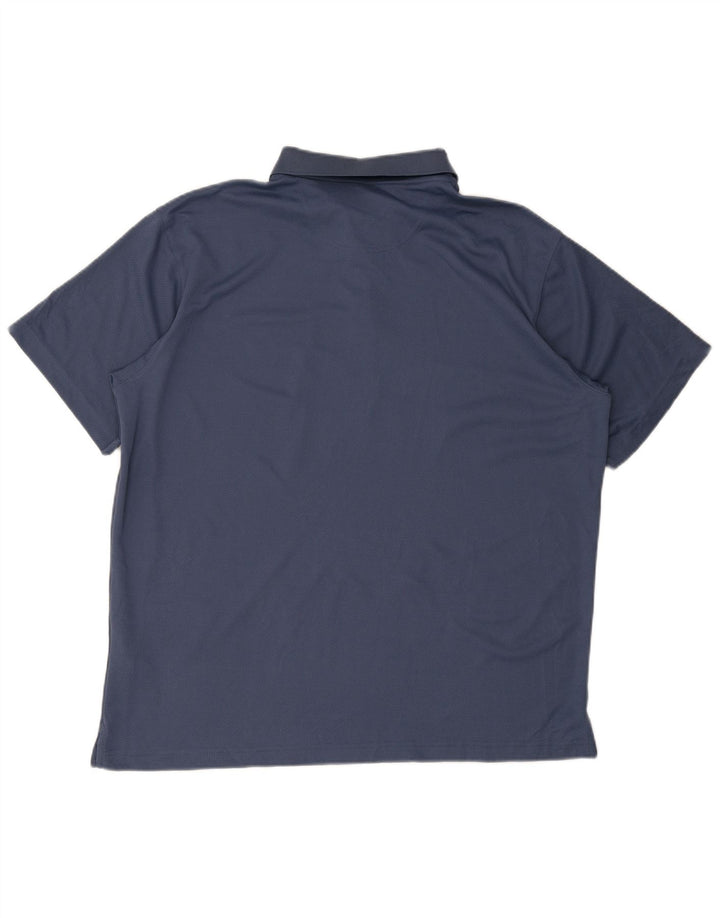 Columbia Mens Omni-Wick Polo Shirt XL Navy Blue Polyester