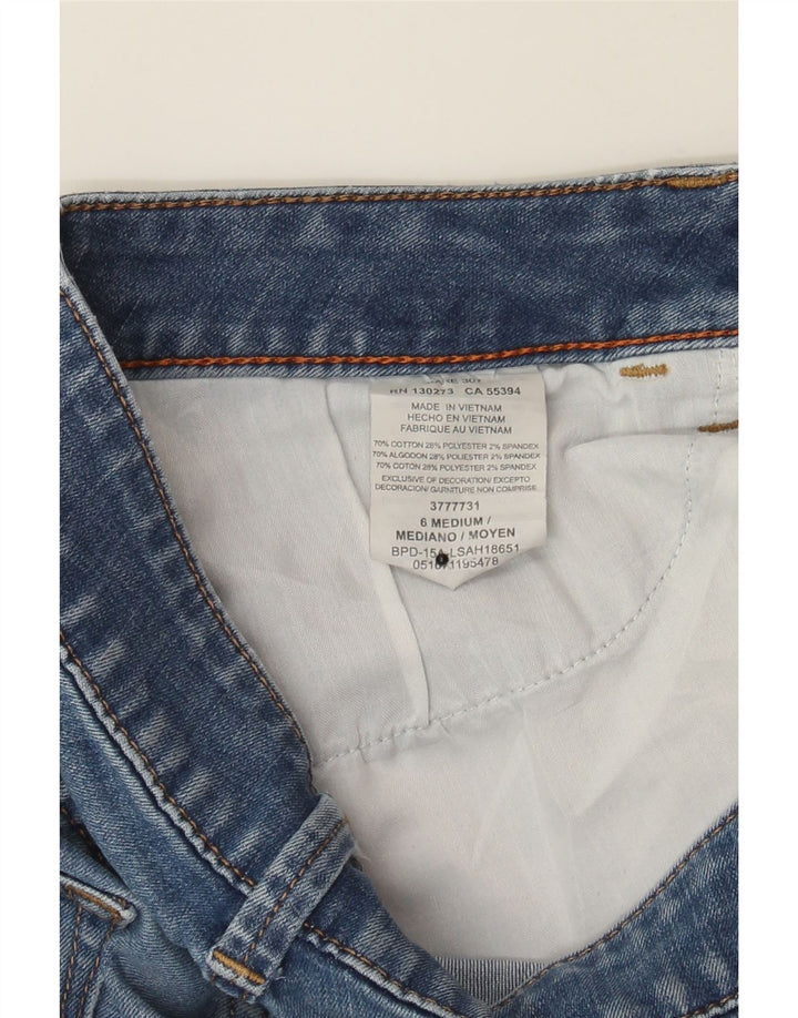 LEE Womens Curvy Fit Denim Shorts US 6 Medium W28 Blue Cotton Vintage Lee and Second-Hand Lee from Messina Hembry 
