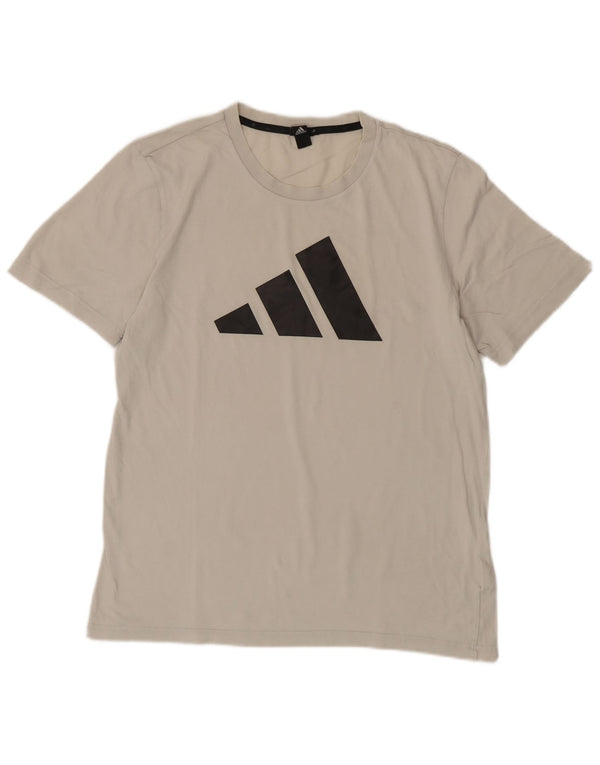 Adidas Mens Graphic T-Shirt Top Medium White Cotton