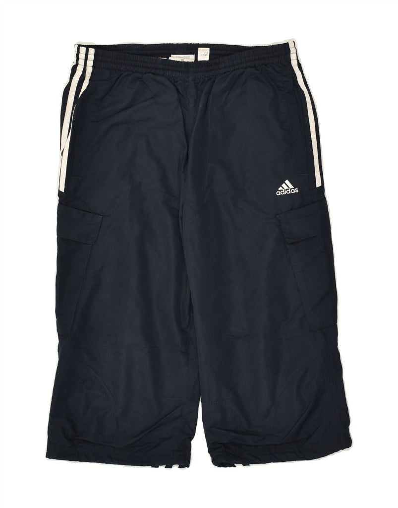 ADIDAS Boys Sport Shorts 13-14 Years Navy Blue Polyester | Vintage Adidas | Thrift | Second-Hand Adidas | Used Clothing | Messina Hembry 