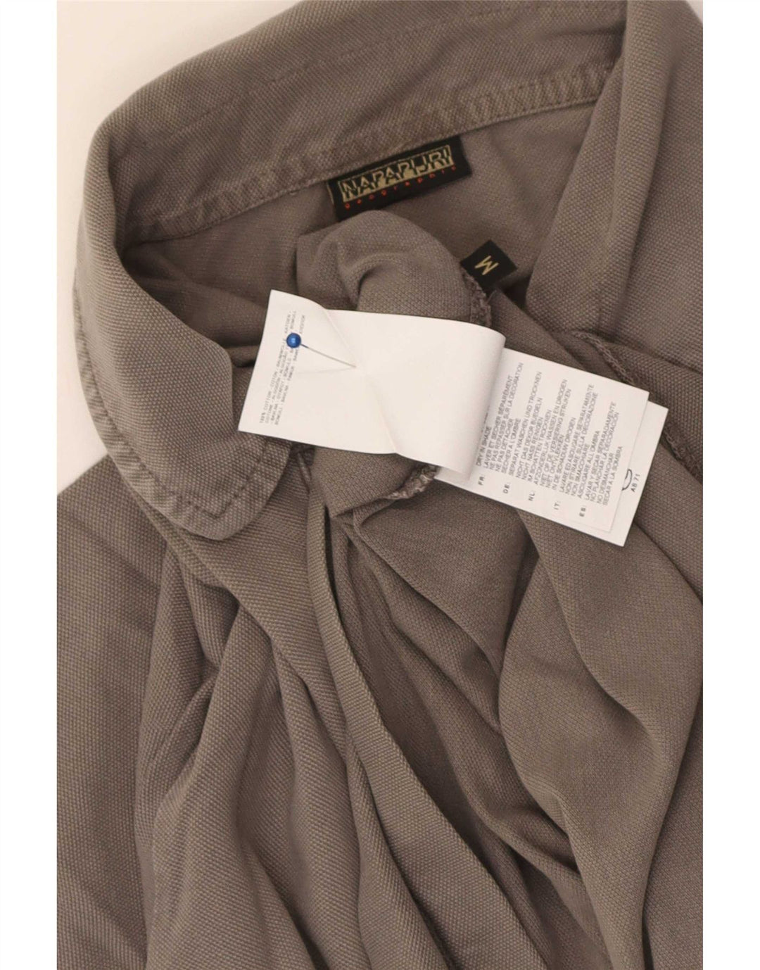 Napapijri Mens Polo Shirt Medium Grey Cotton
