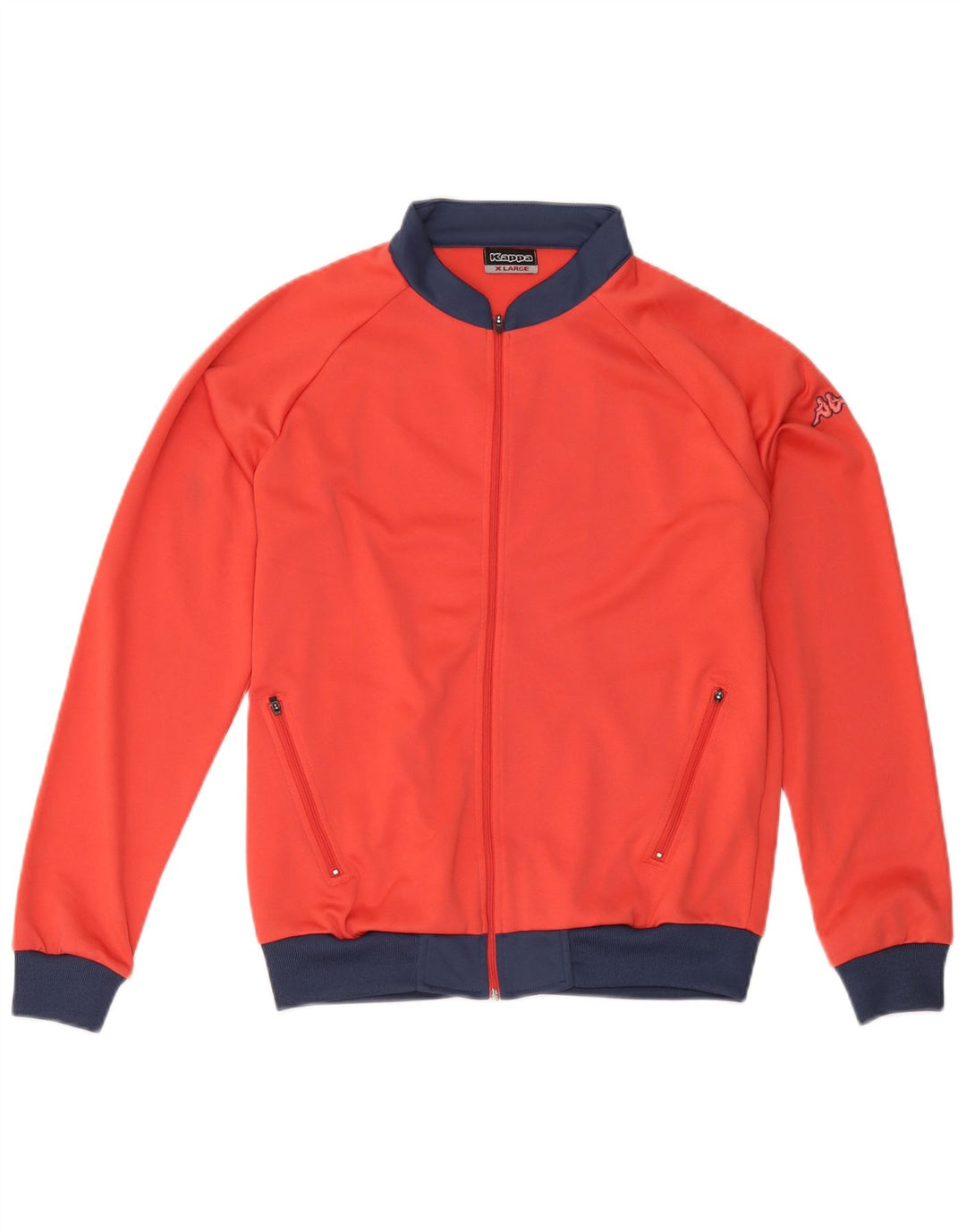 Kappa Boys Tracksuit Top Jacket 13-14 Years XL Red Colourblock Polyester
