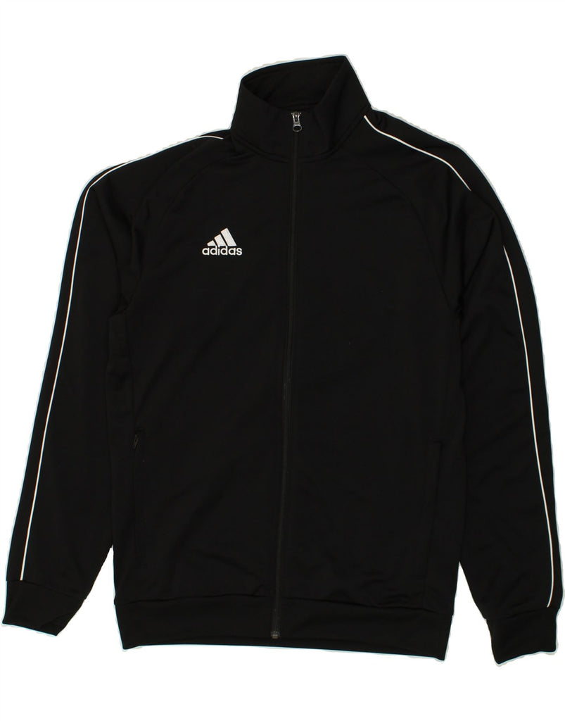 ADIDAS Mens Graphic Tracksuit Top Jacket Medium Black Polyester | Vintage Adidas | Thrift | Second-Hand Adidas | Used Clothing | Messina Hembry 