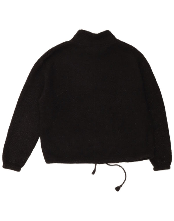 Nike Womens Therma-Fit Oversized Fleece Jumper UK 6 XS Black Polyester