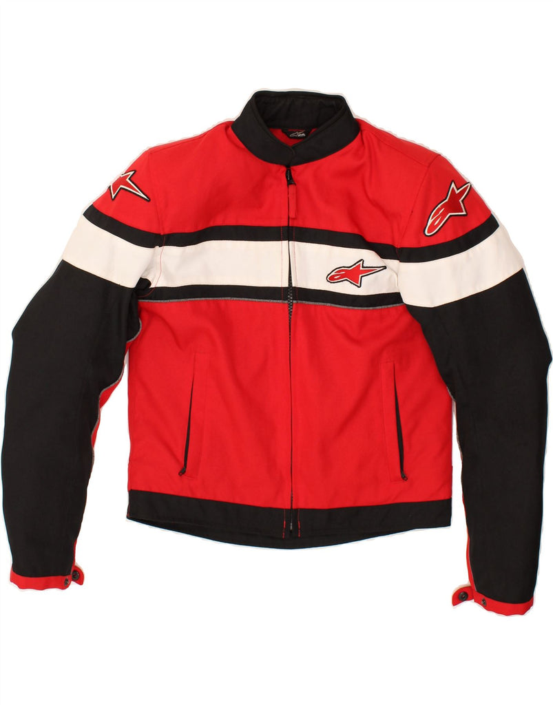 ALPINESTARS Mens Motorcycle Graphic Racer Jacket UK 36 Small Red | Vintage Alpinestars | Thrift | Second-Hand Alpinestars | Used Clothing | Messina Hembry 