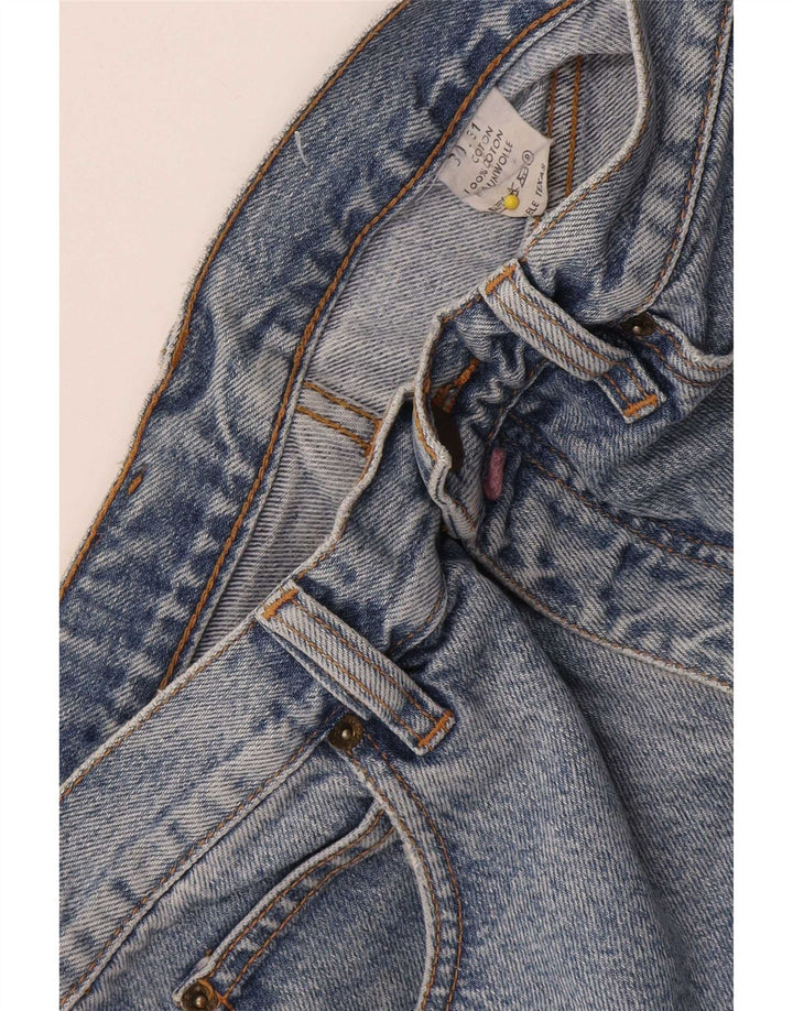 Vintage Mens Denim Shorts W30 Medium Blue Cotton