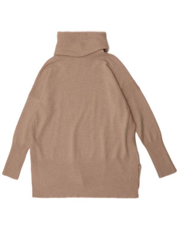 French Connection Womens Roll Neck Jumper Sweater UK 14 Medium Beige