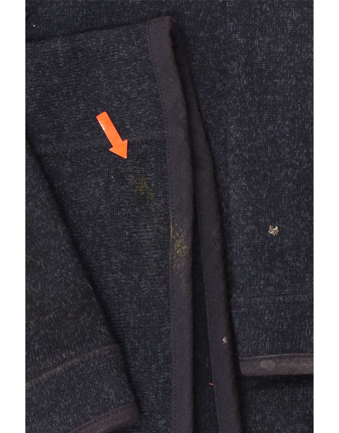 Fat Face Mens Zip Neck Sweatshirt Jumper Large Navy Blue Flecked Polyester