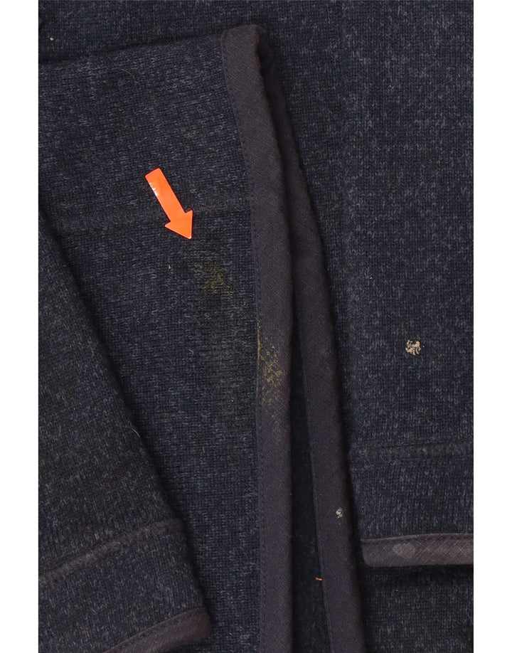 Fat Face Mens Zip Neck Sweatshirt Jumper Large Navy Blue Flecked Polyester