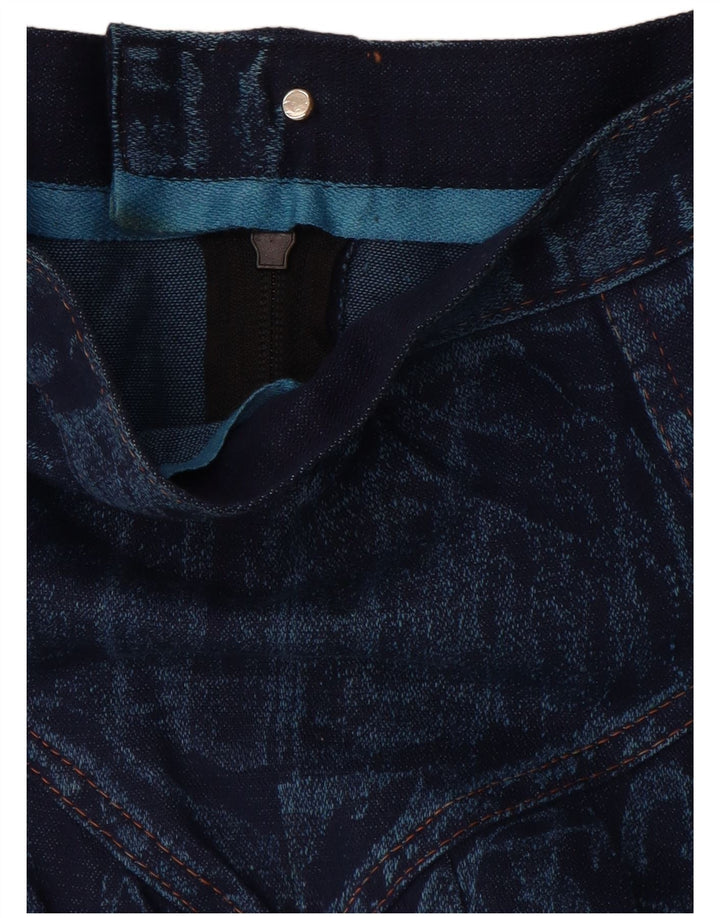 VINTAGE Womens Denim Flared Skirt W28 Medium  Blue