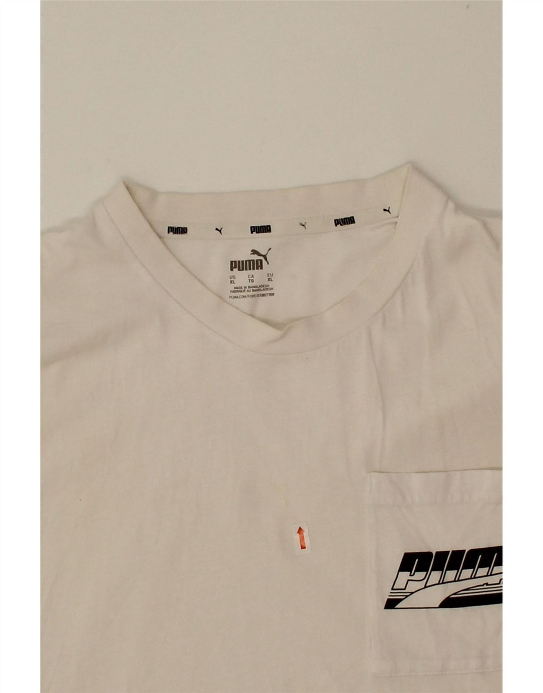 PUMA Mens Graphic T-Shirt Top XL White Cotton Vintage Puma and Second-Hand Puma from Messina Hembry 