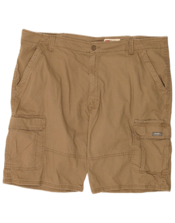 Wrangler Mens Relaxed Fit Cargo Shorts  W42 2XL Beige Cotton