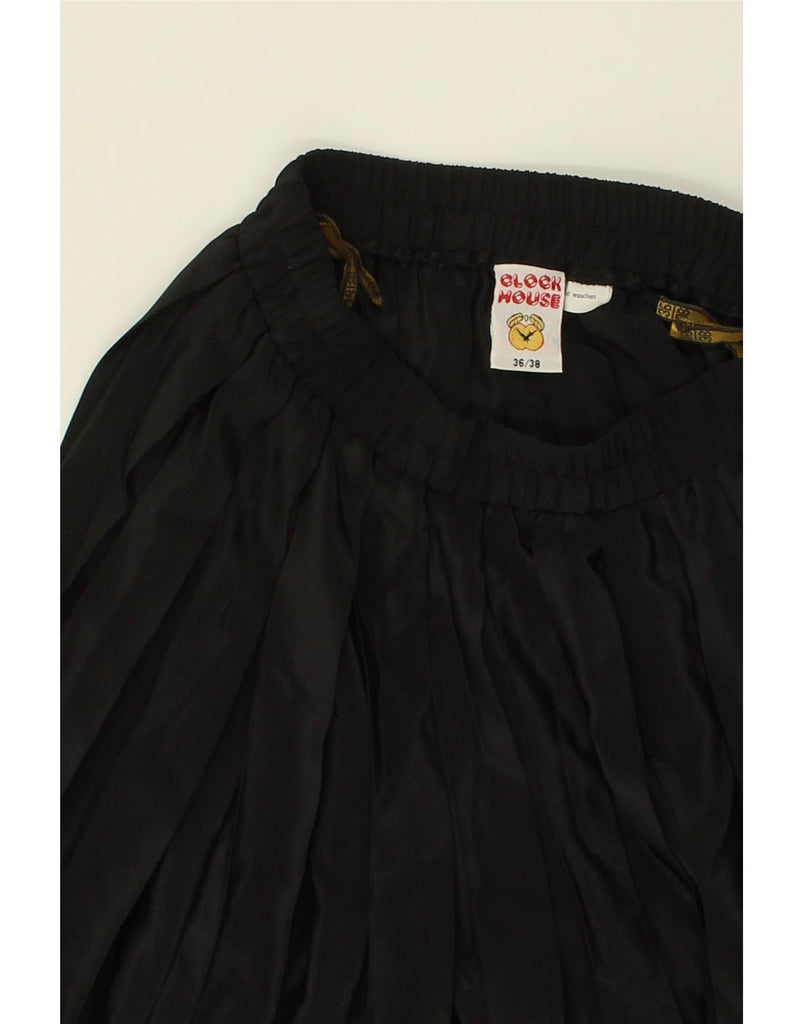 CLOCK HOUSE Womens Flared Skirt EU 36/38 Small W26  Black Polyester | Vintage CLOCK HOUSE | Thrift | Second-Hand CLOCK HOUSE | Used Clothing | Messina Hembry 