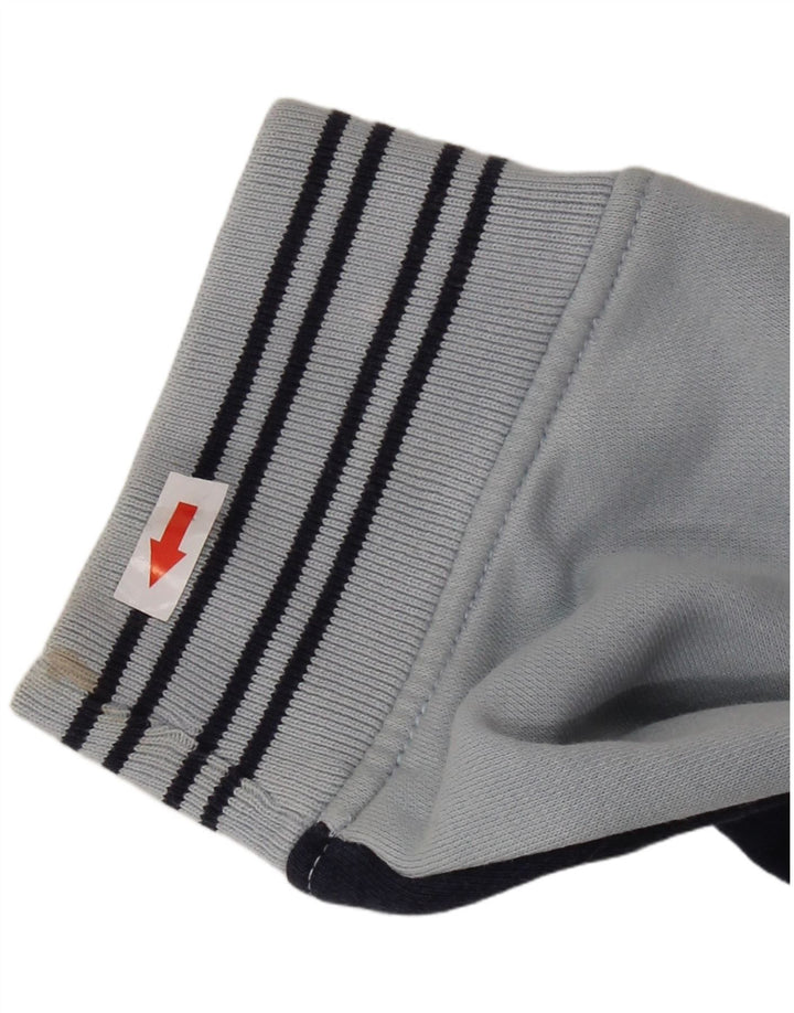 Nike Boys Graphic Zip Hoodie Sweater 13-14 Years XL Blue Colourblock Cotton