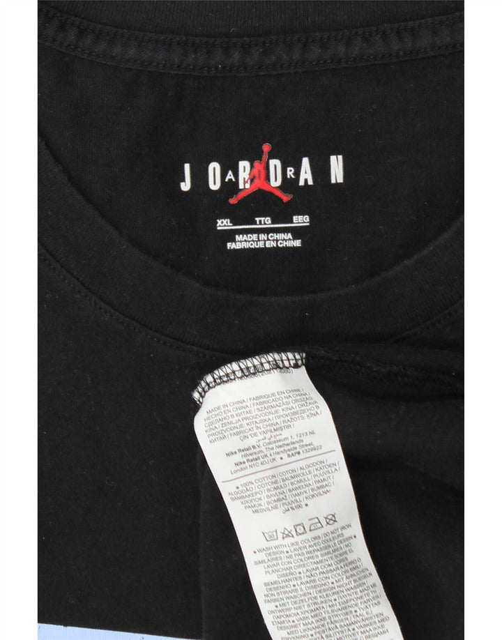 Jordan Mens Graphic T-Shirt Top 2XL Black Cotton