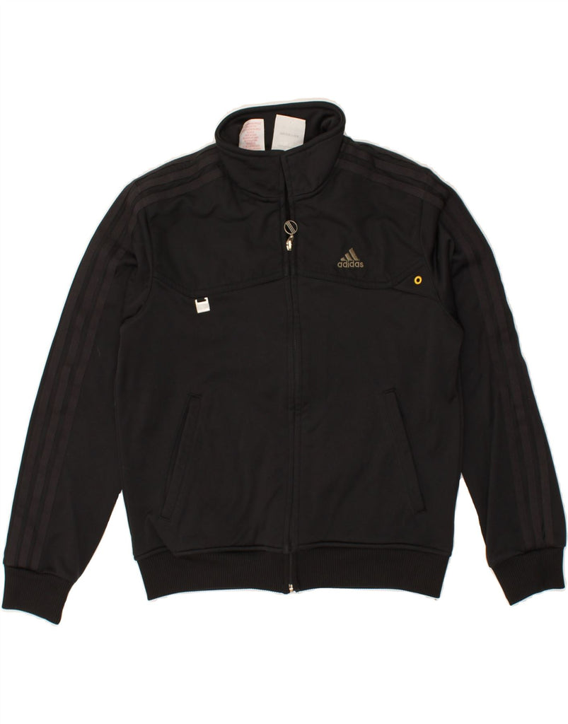 ADIDAS Boys Tracksuit Top Jacket 11-12 Years Black Polyester | Vintage Adidas | Thrift | Second-Hand Adidas | Used Clothing | Messina Hembry 