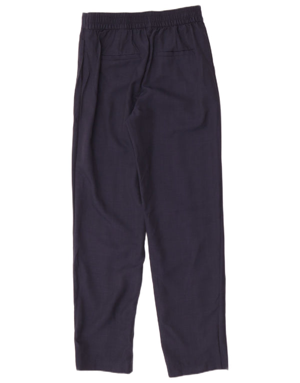 Marks & Spencer Womens Casual Trousers UK 8 Small W26 L29 Navy Blue