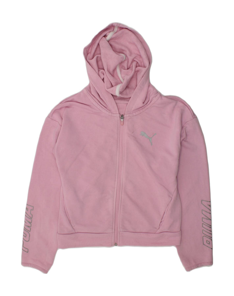 PUMA Girls Zip Hoodie Sweater 11-12 Years Pink Cotton | Vintage Puma | Thrift | Second-Hand Puma | Used Clothing | Messina Hembry 