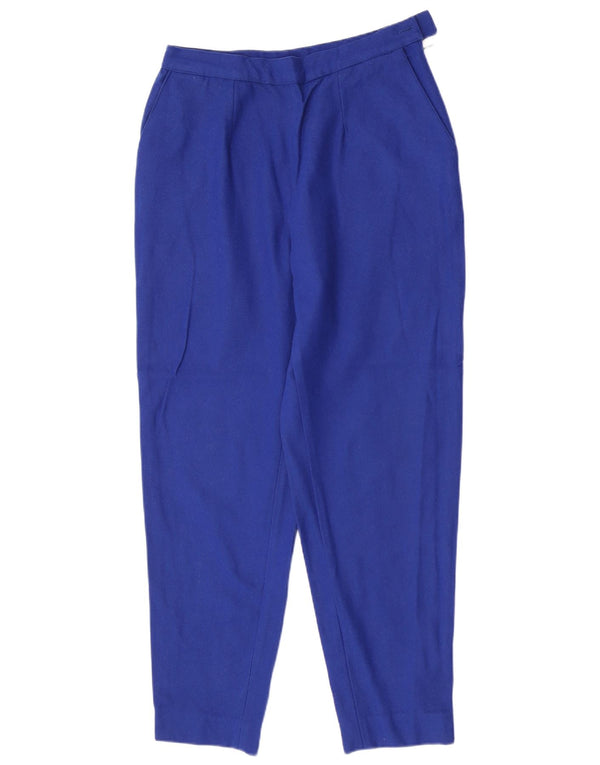 Vintage Womens High Waist Tapered Suit Trousers IT 46 Large W28 L28 Blue
