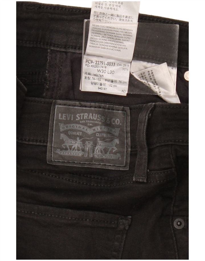 Levi's Womens Mile High Super Skinny Jeans W30 L30 Black Cotton