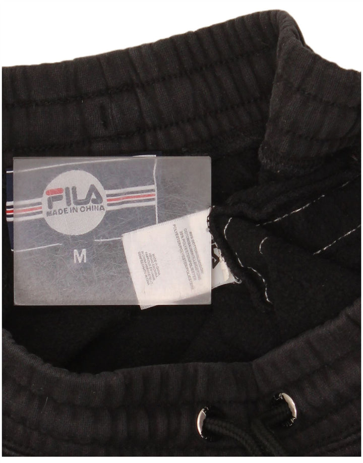 Fila Mens Graphic Tracksuit Trousers Joggers Medium  Black Cotton