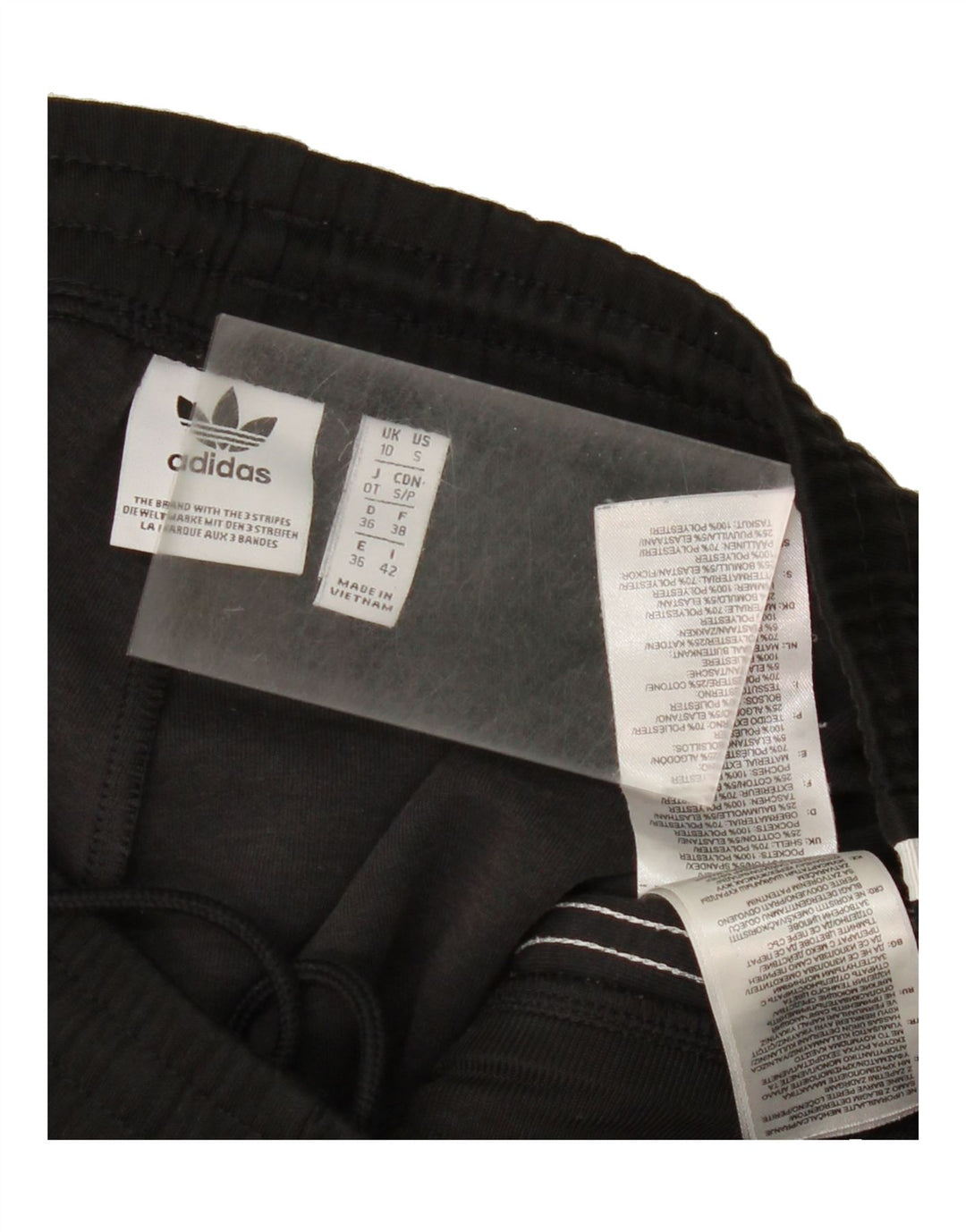 ADIDAS Womens Tracksuit Trousers UK 10 Small Black Polyester Vintage Adidas and Second-Hand Adidas from Messina Hembry 