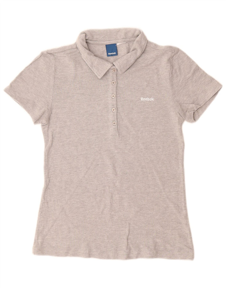REEBOK Womens Polo Shirt UK 8 Small Grey