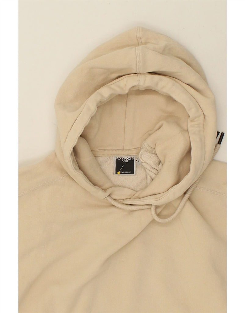 JACK & JONES Mens Hoodie Jumper Small Beige | Vintage Jack & Jones | Thrift | Second-Hand Jack & Jones | Used Clothing | Messina Hembry 