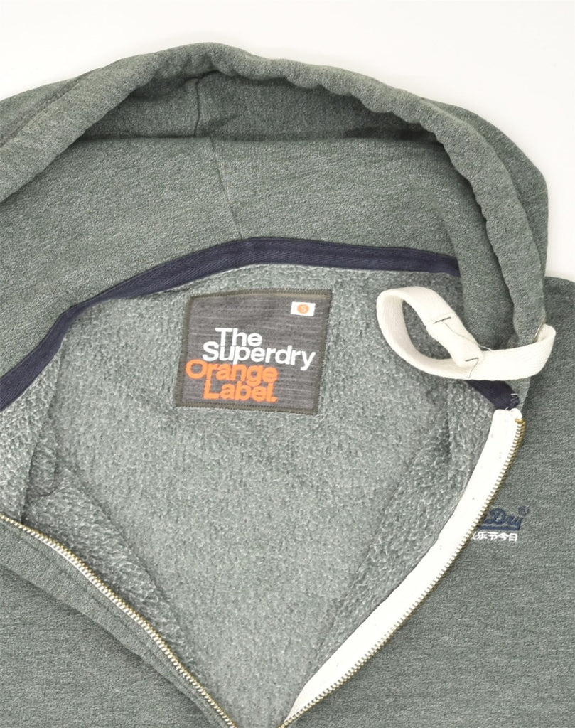 SUPERDRY Mens Zip Hoodie Sweater Small Grey Cotton | Vintage Superdry | Thrift | Second-Hand Superdry | Used Clothing | Messina Hembry 