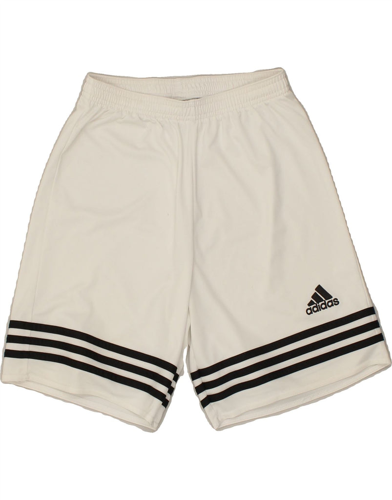 ADIDAS Mens Climalite Sport Shorts Small White Polyester | Vintage Adidas | Thrift | Second-Hand Adidas | Used Clothing | Messina Hembry 