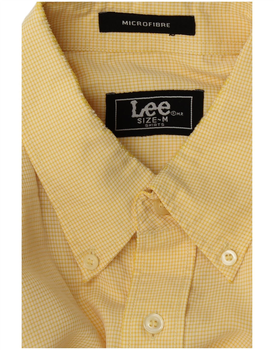 Lee Mens Shirt Medium Yellow Check