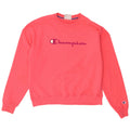 Champion Womens Graphic Oversized Sweatshirt Jumper UK 14 Medium Pink