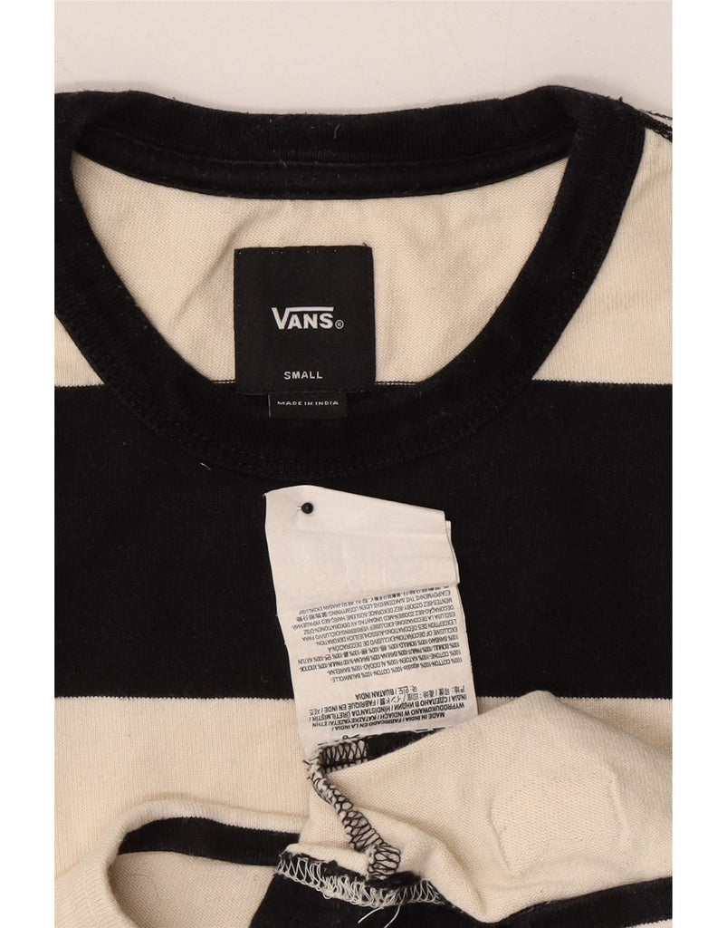 VANS Mens T-Shirt Top Small Off White Striped Cotton Vintage Vans and Second-Hand Vans from Messina Hembry 