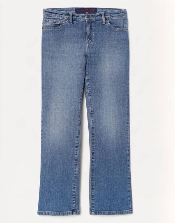 Marks & Spencer Womens Per Una Bootcut Jeans UK 12 Medium W30 L29 Blue