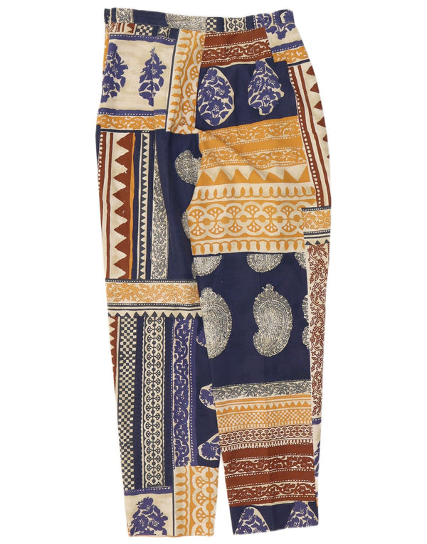 Vintage Womens Tapered Trousers UK 14 Large W28 L30 Multicoloured Paisley