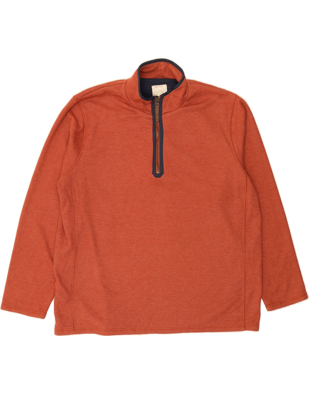 MOUNTAIN WAREHOUSE Mens Zip Neck Sweatshirt Jumper 2XL Orange Cotton Vintage Mountain Warehouse and Second-Hand Mountain Warehouse from Messina Hembry 