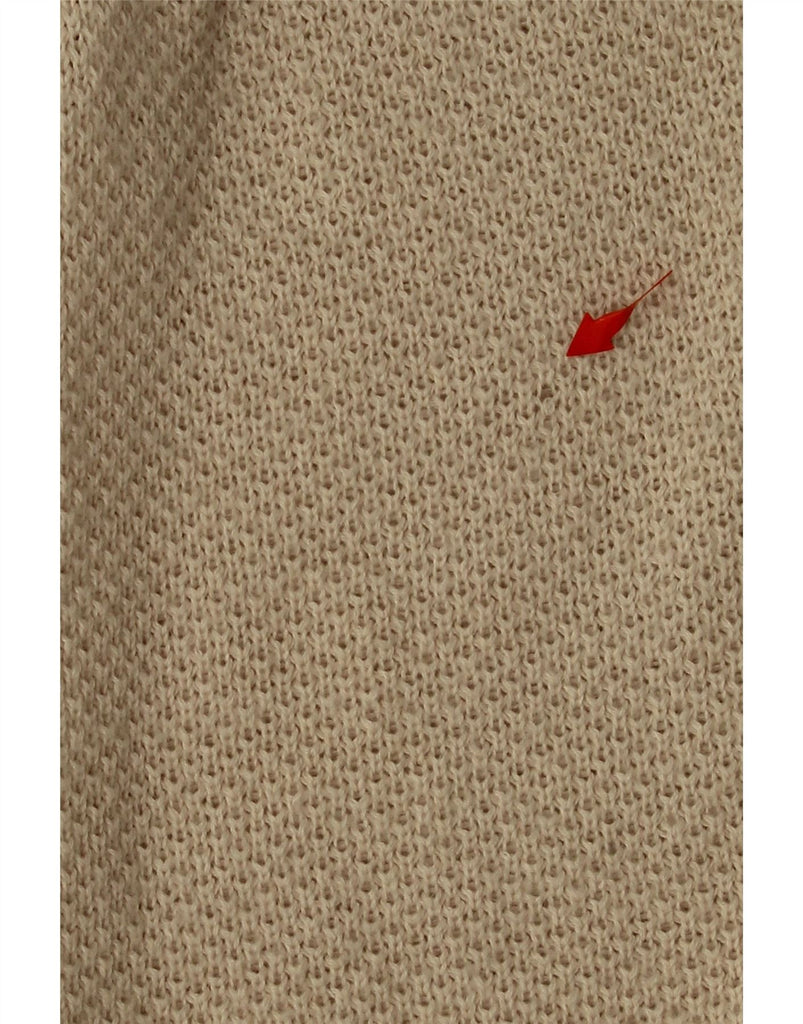 MONSOON Womens Crop 3/4 Sleeve Boat Neck Jumper Sweater UK 16 Large Beige Vintage Monsoon and Second-Hand Monsoon from Messina Hembry 