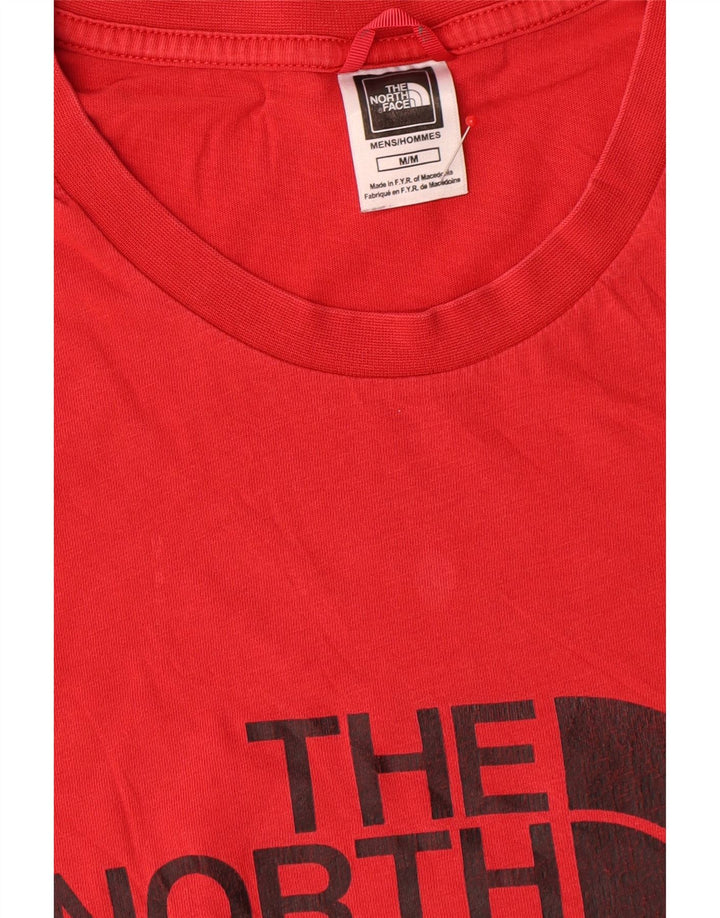 The North Face Mens Graphic T-Shirt Top Medium Red Cotton